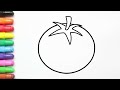 Cara Menggambar Tomat dan Mewarnai dengan Crayon