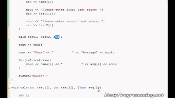 Easy Programming - Beginner C++ Tutorial - Void Function - Arrays in Functions (20)