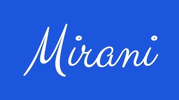Learn how to Write the Name Mirani Signature Style in Cursive Writing