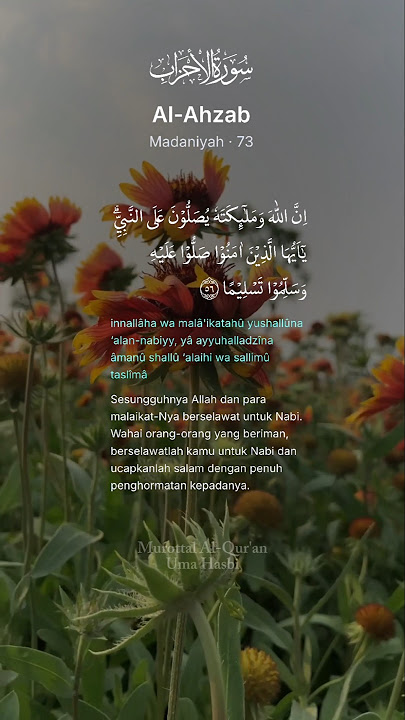 Q.S Al-Ahzab ayat 56, JANGAN LUPA SELALU BERSHOLAWAT.