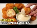 Chicken cordon bite with sauce