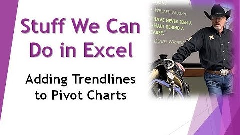 Adding a Trendline to a Pivot Chart