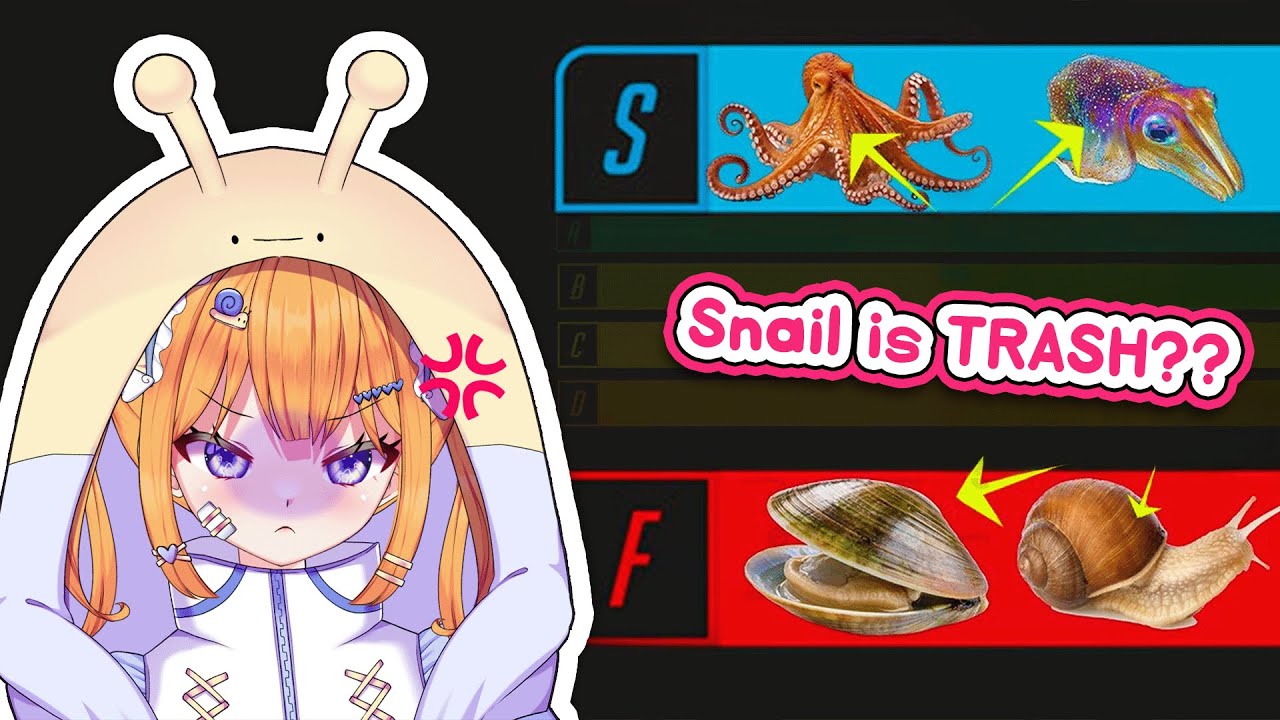 Snail is F-TIER?? | Snail VTuber reacts to TierZoo Mollusk Tierlist