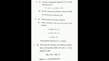 Hnbgu 2021-22 Differential Geometry Question paper#shorts#trending#solution link is in comment box👉