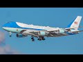 Epic presidential aircraft landings  takeoffs for unweek  plane spotting at new york jfk airport