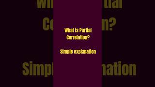 Partial Correlation Explained Simply #ignoustatistics #partialcorrelation #studytips