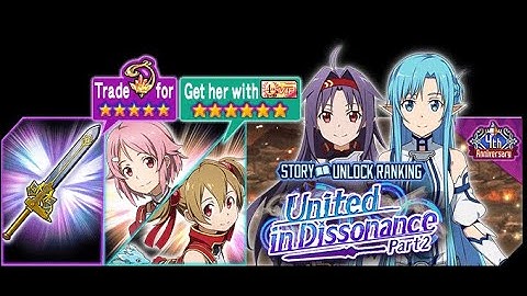 Sword Art Online Memory Defrag - United in Dissonance Part 2 Event Full Story