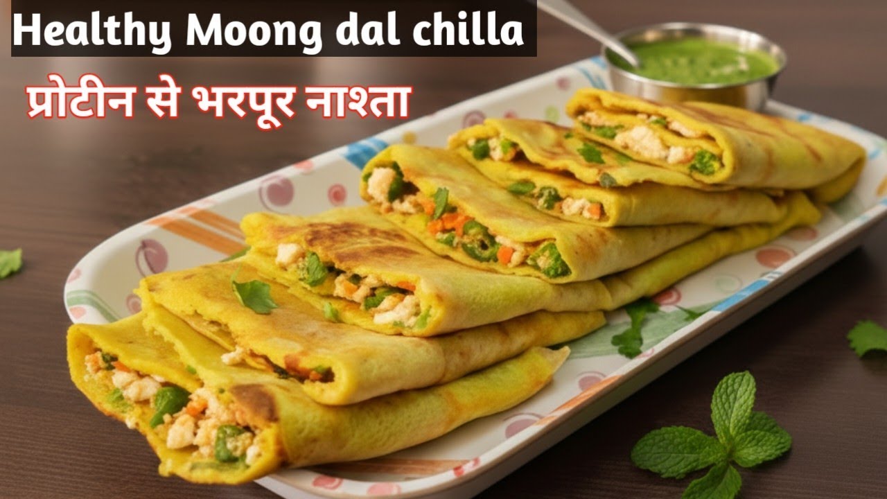 Moong Dal Cheela| प्रोटीन से भरपूर मूंग दाल पनीर चीला | Healthy Breakfast Recipe | Moong Dal Chilla