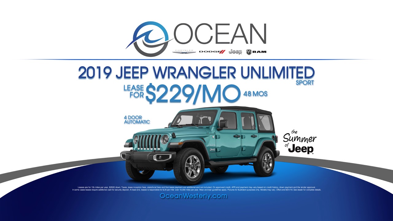 Ocean Chrysler Dodge Jeep RAM | August Jeep Special Lease Offers - YouTube