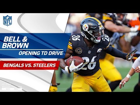 Le'Veon Bell & Antonio Brown Lead Pittsburgh on Opening TD Drive! | Bengals vs. Steelers | NFL Wk 7