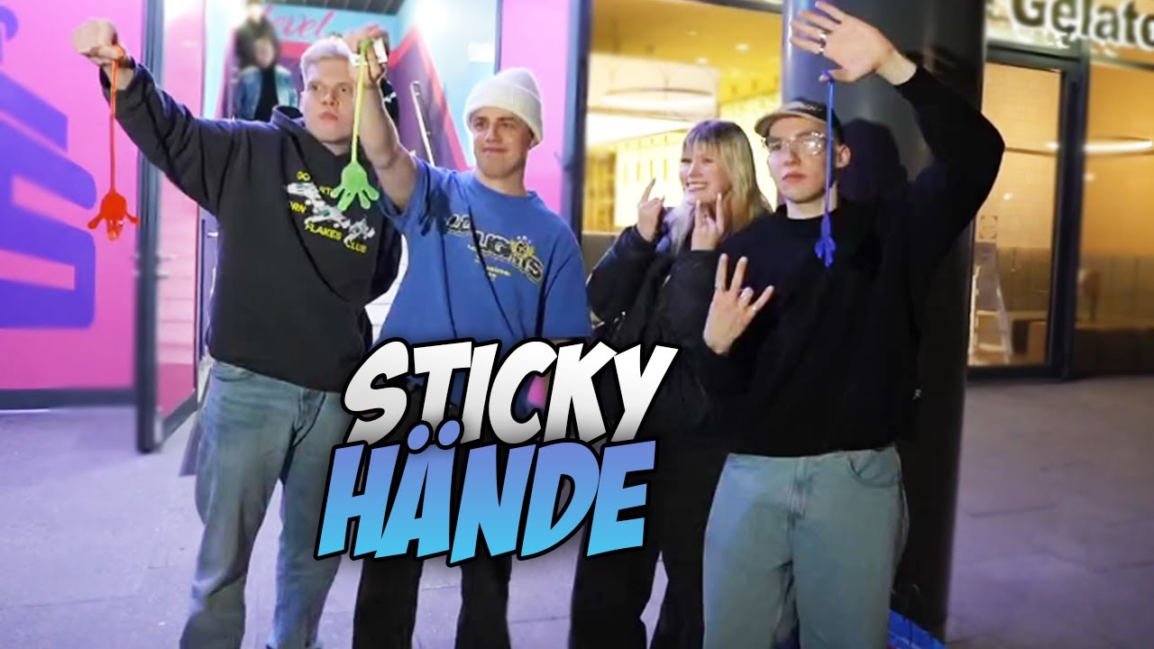 Nooreax, Filow und Papaplatte machen 25 Minuten lang Quatsch mit der Sticky Hand