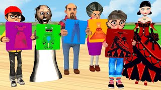 Scary Teacher 3D vs Squid Game Design Beautiful Outfit Squid Game Doll 5 Times Challenge