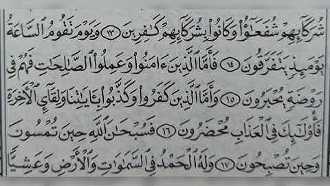 سورة الروم من الآية 13 إلى الآية 17