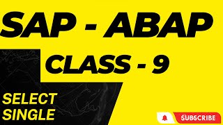 Sap ABAP CLASS -  9 SQL STATEMENT & 'SELECT #sap#tutorial #sapaba#introduction #coding #code