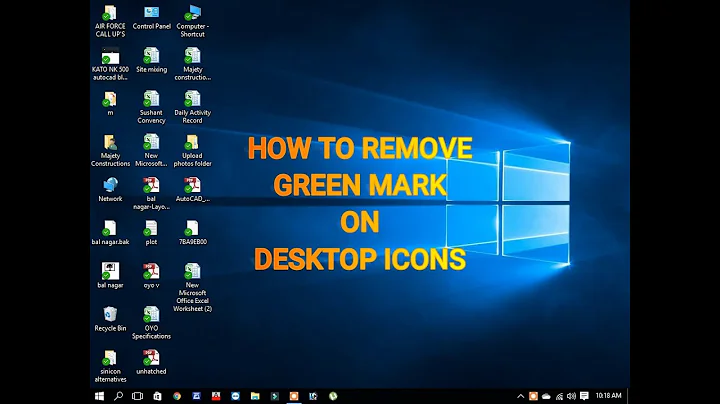 How to remove Green Tick on Desktop Icons