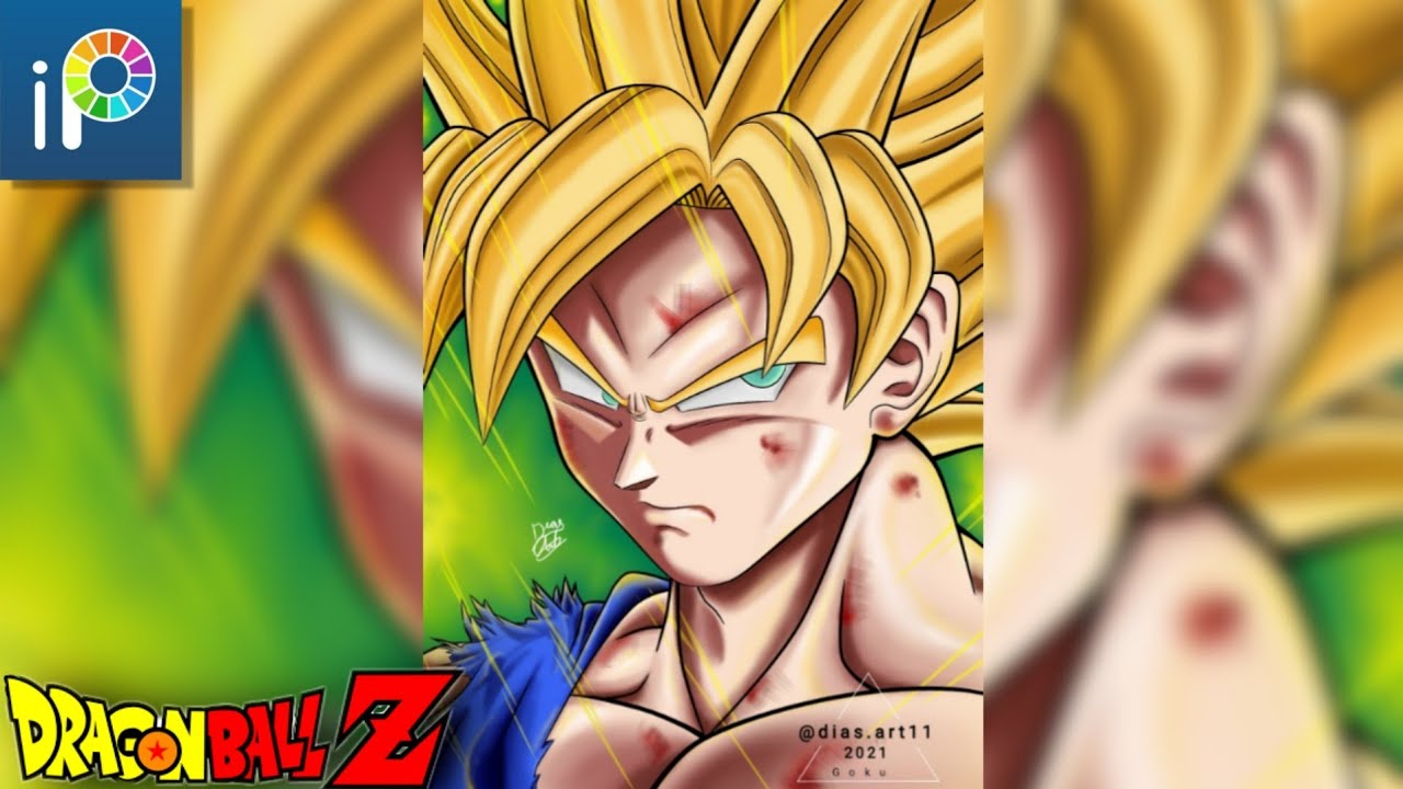 Desenhando o Goku ssj Blue ( semi realista ) Drawing Goku ssj blue - Dragon  ball super broly 