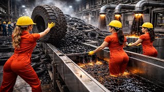 Inside the Tire-to-Fuel Factory – How Millions of Liters of Fuel Are Made from Burned Tires