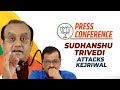 Live bjp press conference  bjps sudhanshu trivedi scathing attack on arvind kejriwal  aap  bjp