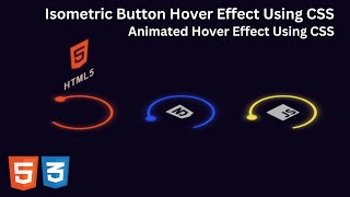 Isometric Button Hover Effect Using CSS | Animated Hover Effect Using CSS Profile