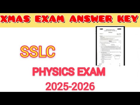SSLC Physics Christmas Exam 2025 Answer Key Class 10 Physics Malayalam