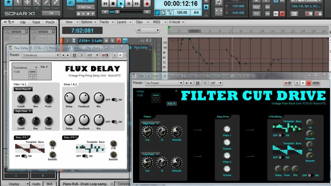 Filter Cut Drive and Flux Delay Vst Plugins-SonicXTC