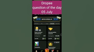 Dropee question of the day 05 july | Dropee question of the day@CryptoTechSunil