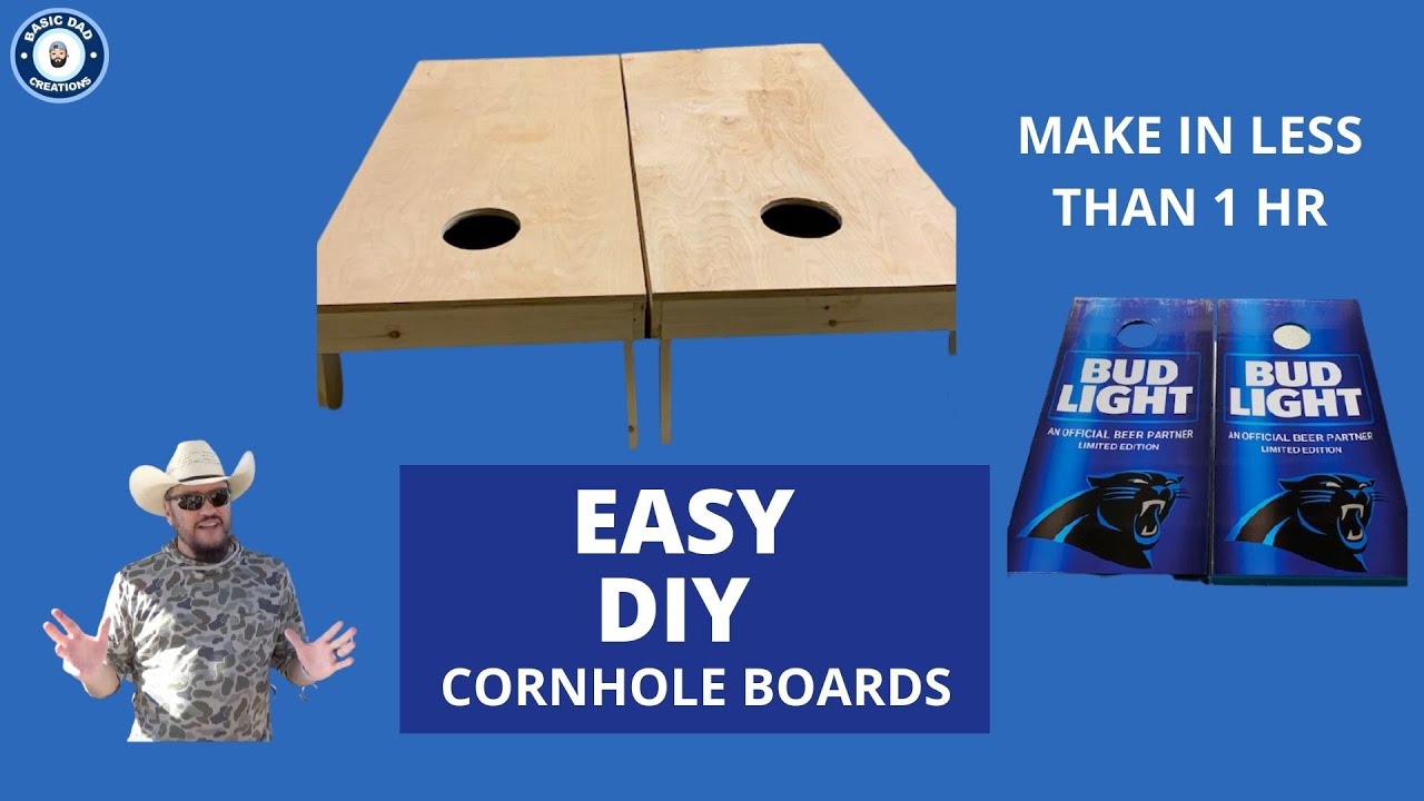 Super Easy DIY cornhole Boards - YouTube