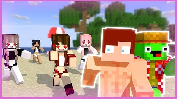 MAIZEN: JJ At Beach With Girls?! - Minecraft Animation JJ & Mikey