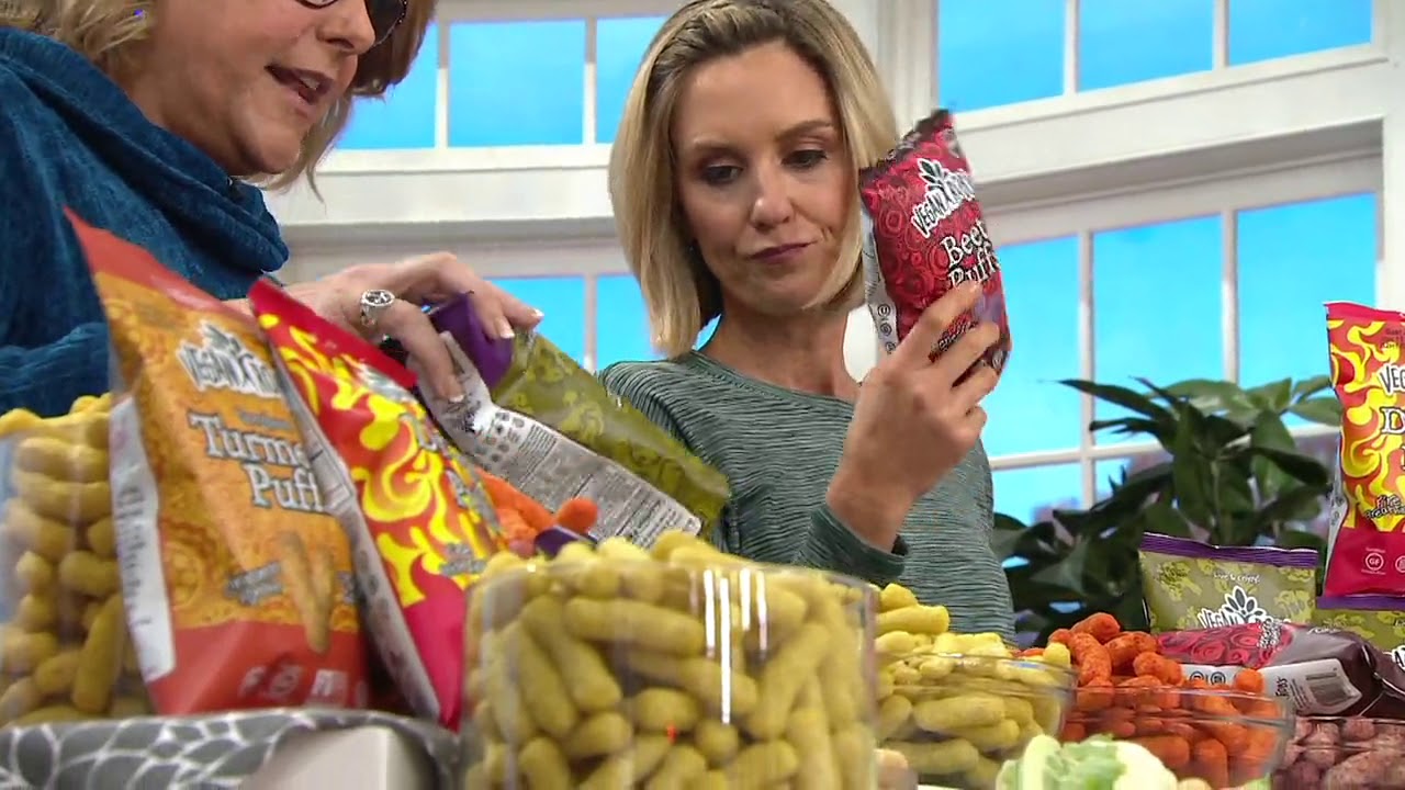 Vegan Rob's (15) 1.25-oz Puff Snack Variety Pack on QVC - YouTube