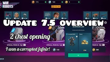 War Robots Update 7.5 Overview + I won a corrupted Fafnir Subscribe for gameplay!