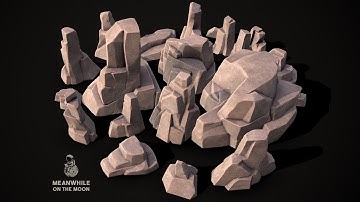 Stylized Unity Rocks Pack | Floating Islands | Set Of Sculpted Stones