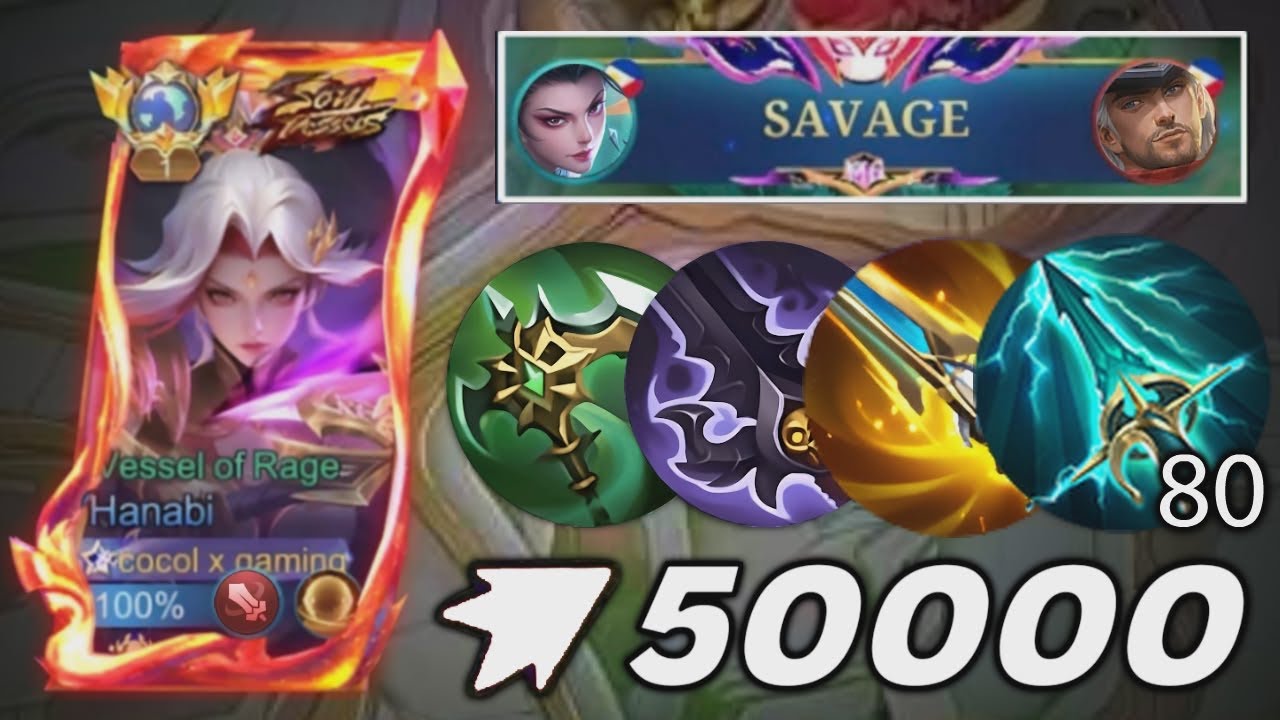 TOP GLOBAL HANABI BEST BURST DAMAGE HACK BUILD 1 HIT 2026!!💀 (op build) - Mobile Legends