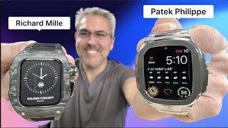 Patek Philippe & Richard Mille Style Apple Watch Case  Golden Concept