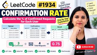 🚀 SQL Interview Practice | LeetCode #1934 – Confirmation Rate