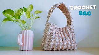 Crochet Popcorn Bag | How to Crochet a Bag Step by Step for Beginners | ViVi Berry Crochet