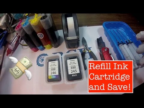 How to Refill Canon PG-245 Black Ink Cartridge