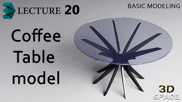 modelling coffee table in 3ds max , Lecture-20 [Urdu/Hindi]