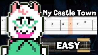 Video thumbnail of "My Castle Town - Deltarune (Chapter 2) OST - Guitar tutorial (TAB)"