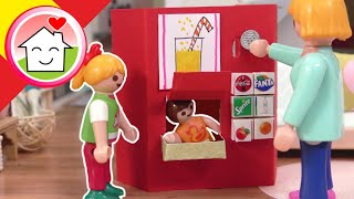 Playmobil en español La máquina de bebidas: historias con Anna y Lena - Familia Hauser