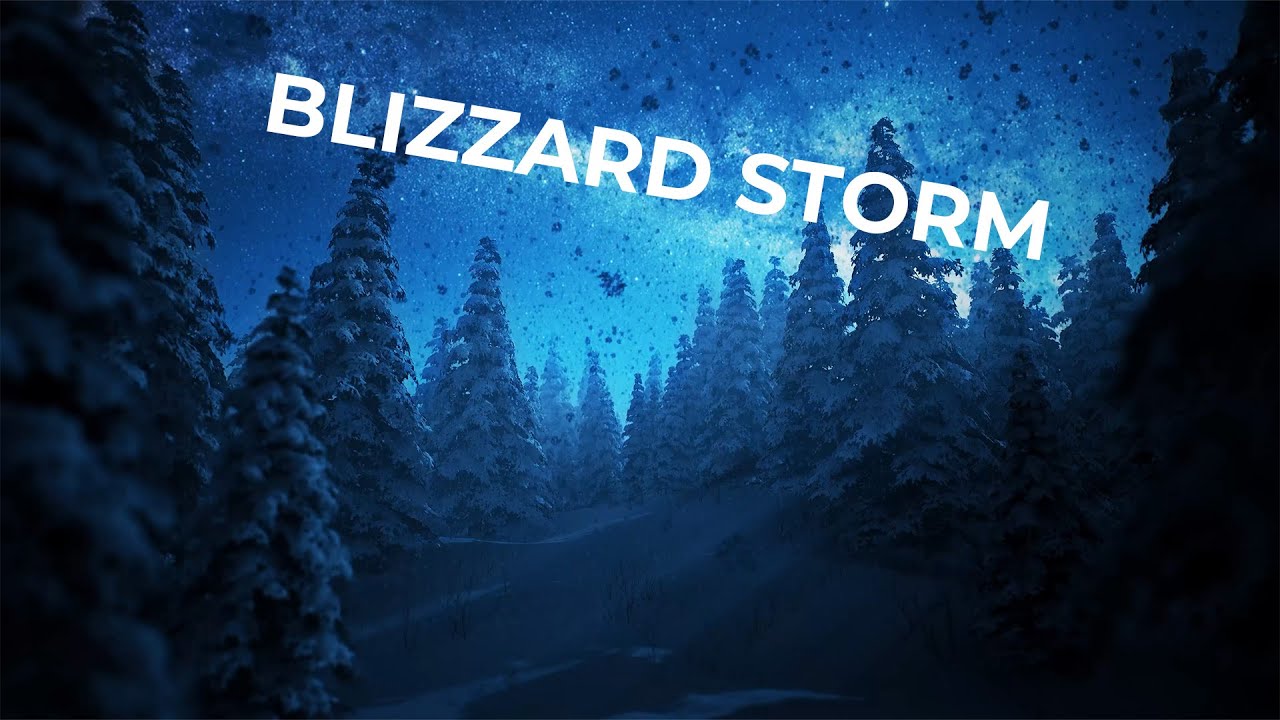 Soothing Winter Background With Blizzard Storm Sounds | Heavy Wind And ...