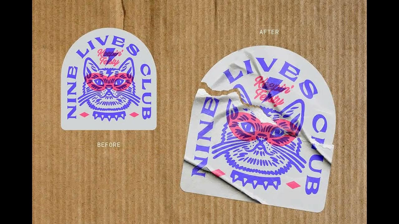 Download Ripped Sticker Mockup Stock Graphics YouTube