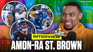 Amon-Ra St. Brown talks NBA All-Star Celebrity game, names the best route runners in NFL