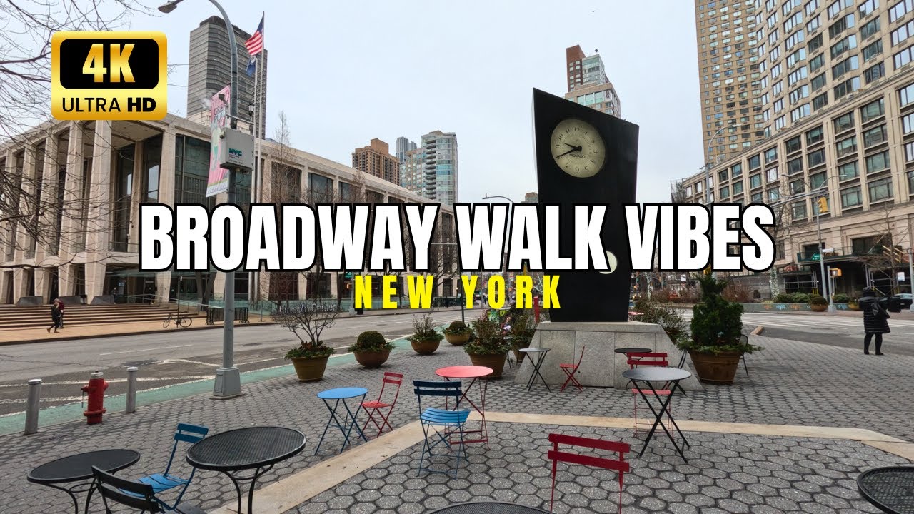 Manhattan Broadway Walk 4K - Lincoln Center to W 120th Street | NYC Ambient Sounds