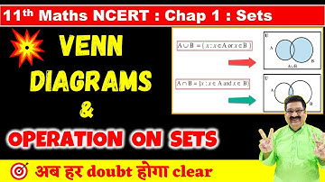 #7 Venn diagram, Operation on Sets, Union of sets, Intersection of Sets, Difference of sets, SETS
