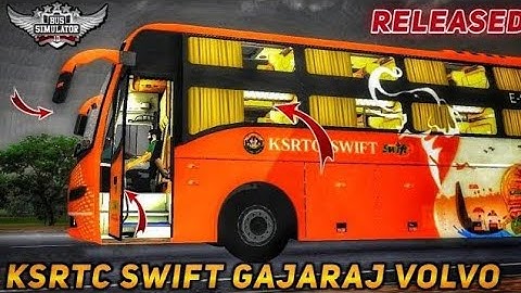 KSRTC Swift Gajaraj Volvo Sleeper Bus Mod For Bus simulator Indonesia #newbusmod #bussid #gaming #yt
