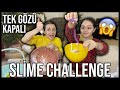 TEK GÖZÜ KAPALI GÜL ABLA İLE **SAKLAMBAÇ SLIME CHALLENGE** Dobişko Tv