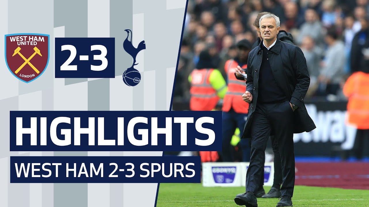 Highlights West Ham 2 3 Spurs Mourinho Era Starts With A Win Youtube