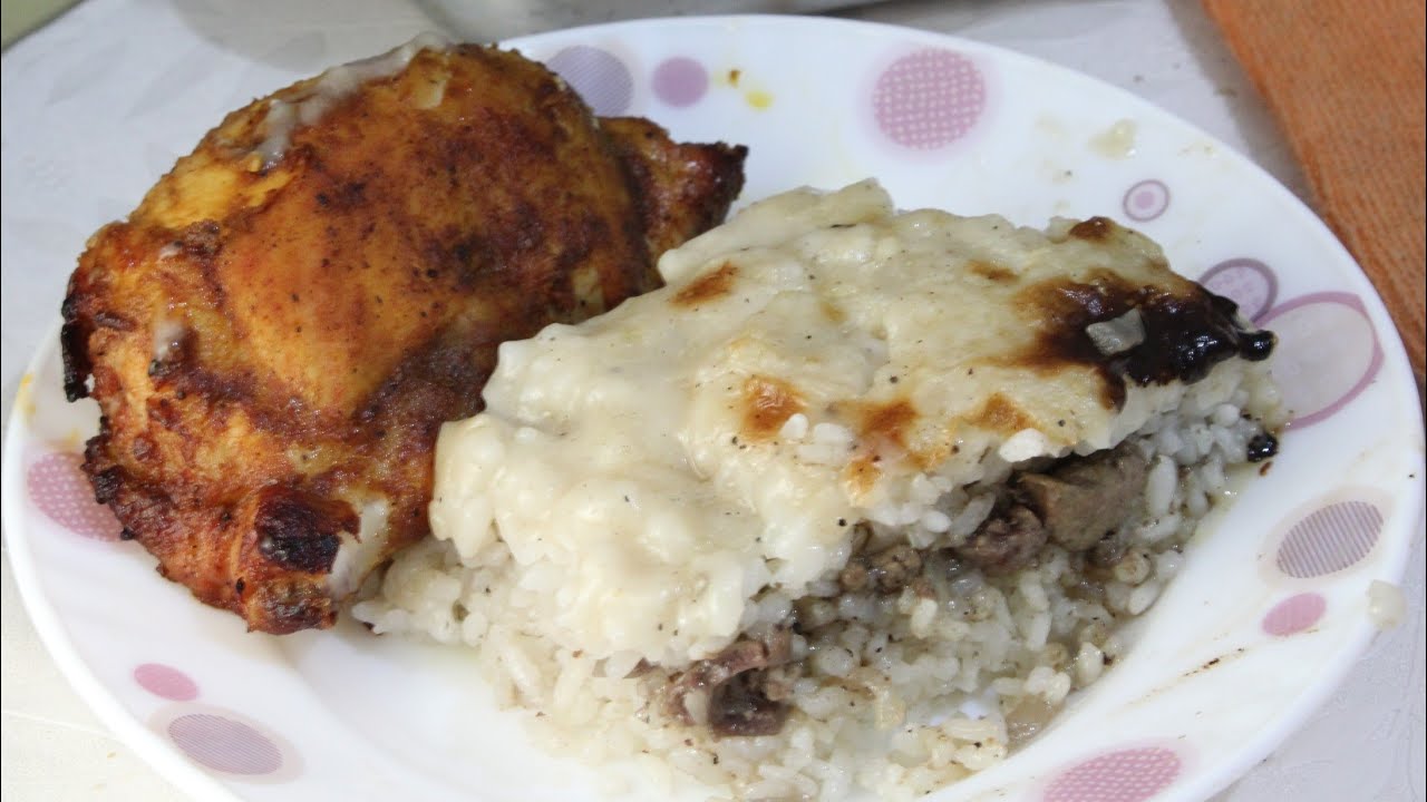 ارز بالبشاميل محشي بالكبد والقوانص بالبشاميل - طريقة جديدة لعمل الرز بطعم شهي جدا ومميز-رز بالبشاميل