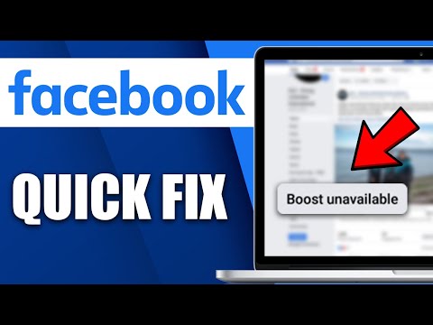 How To Fix Boost Unavailable On Facebook Page (Boost Not Working)