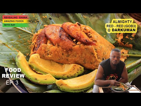 I tried Street food Red - Red / Beans / Yor ke Gari @ Darkuman (Ghana Beans & Plantain  Review)